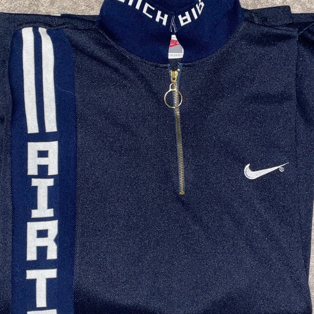 vintage Nike half zip mesh shirt